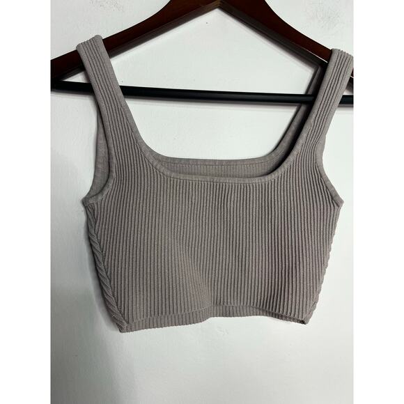 Babaton Sculpt Knit Squareneck Cropped Tank Size 2XS - Picture 2 of 3